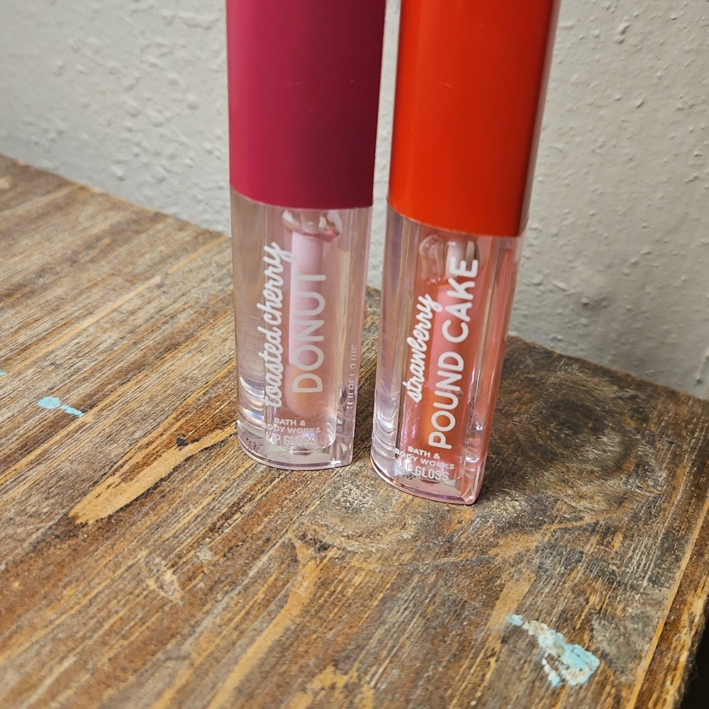 Bath & Body Works Lip Gloss Set - Cherry Donut & Pound Cake